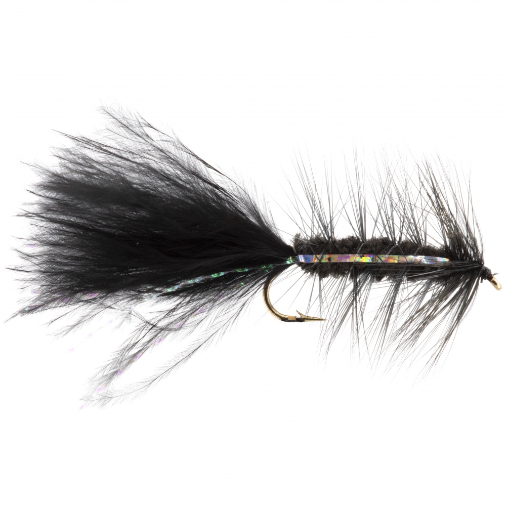 The Essential Fly Black Woolly Bugger Fishing Fly